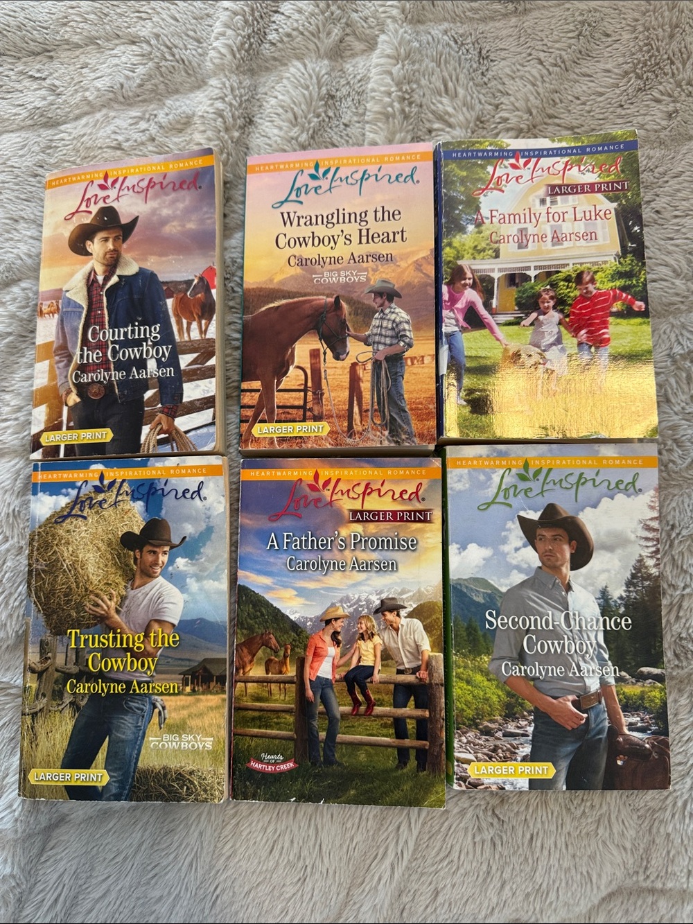 Carolynne Aarsen Love Inspired Romance Book Set - 6 Large Print Books